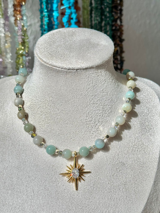 "Maia’s Compass" Amazonite Necklace