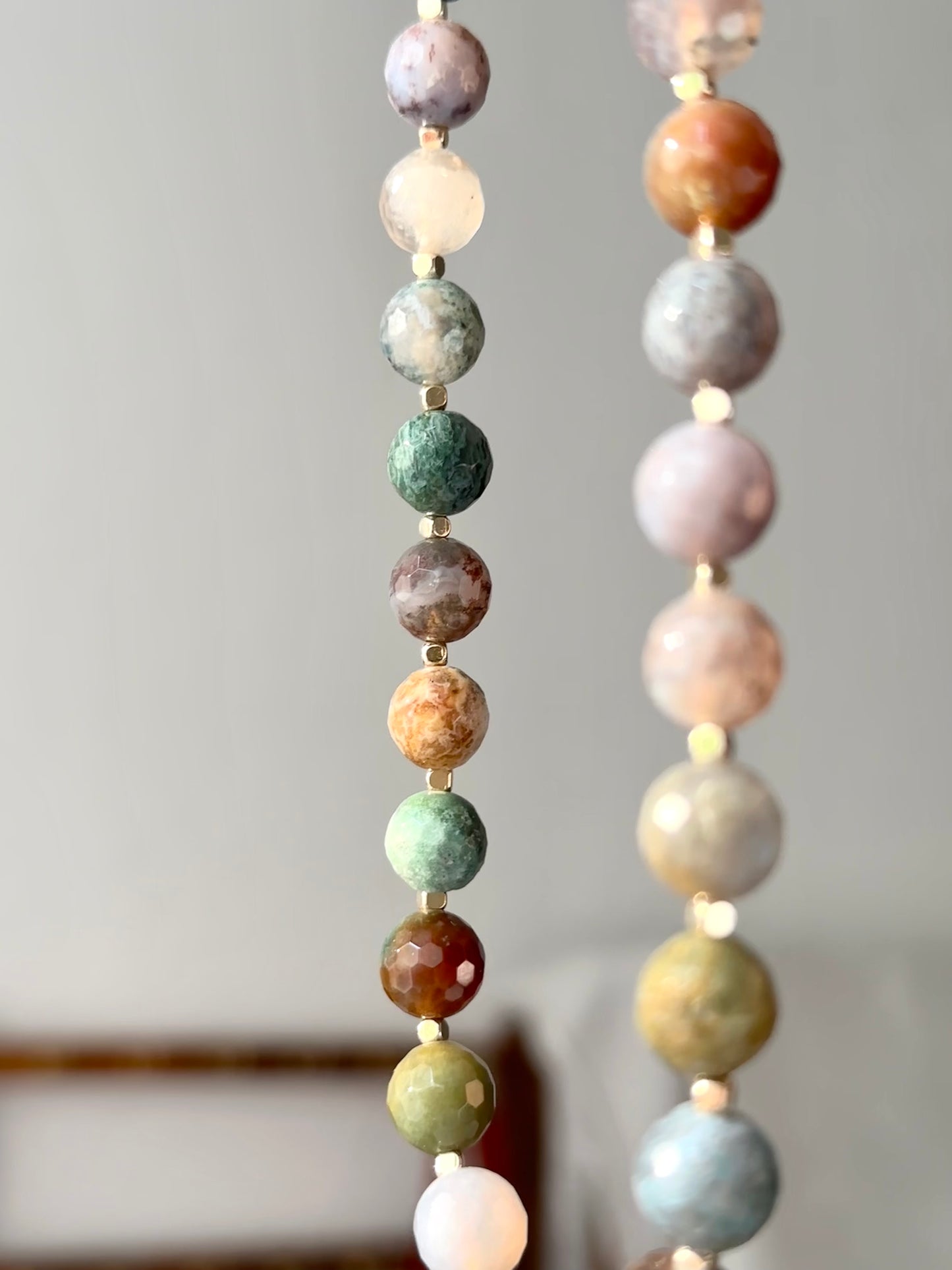 "Seed of Life" Indian Agate Necklace